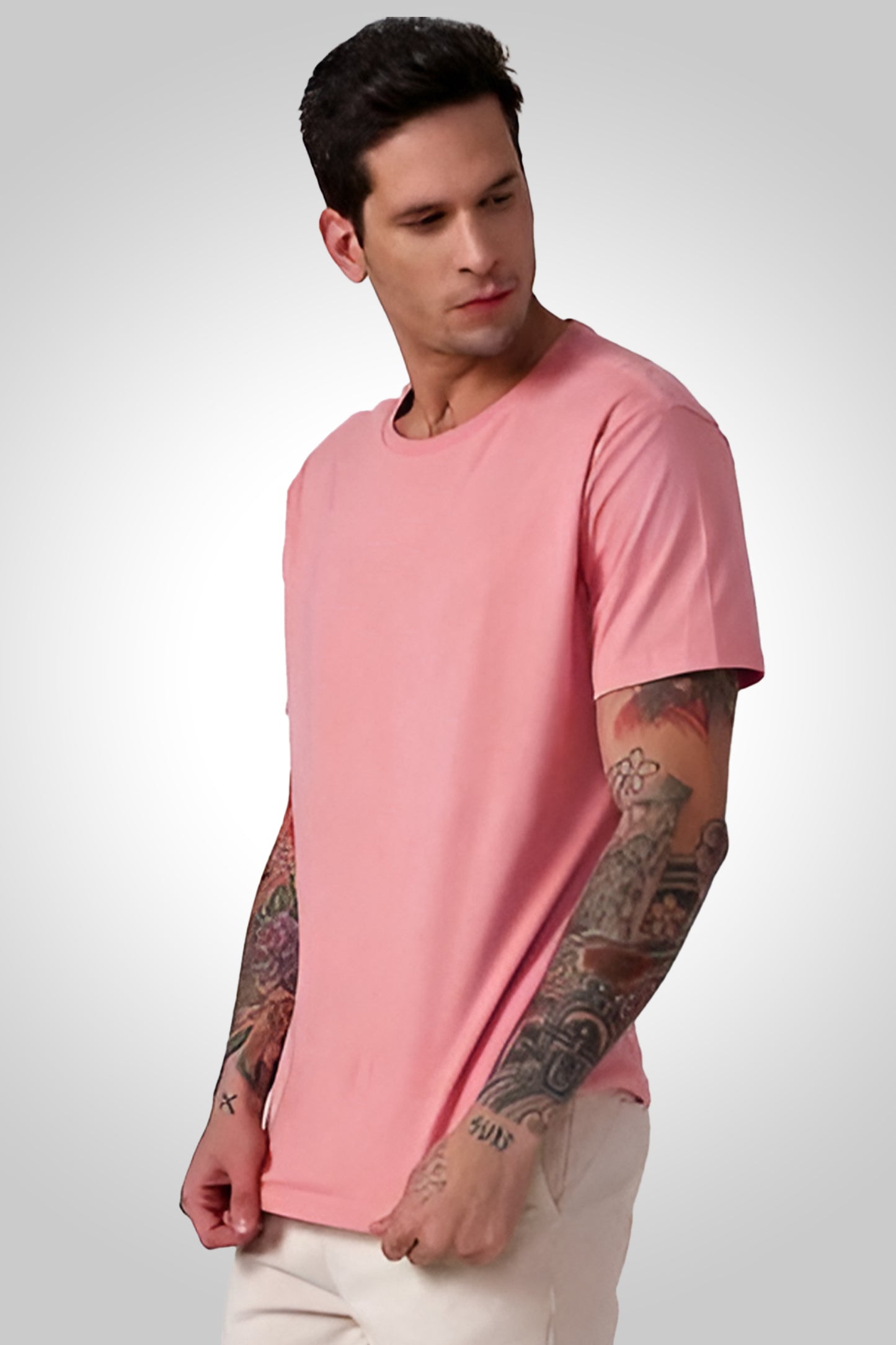 Round Neck Half Sleeve Flamingo