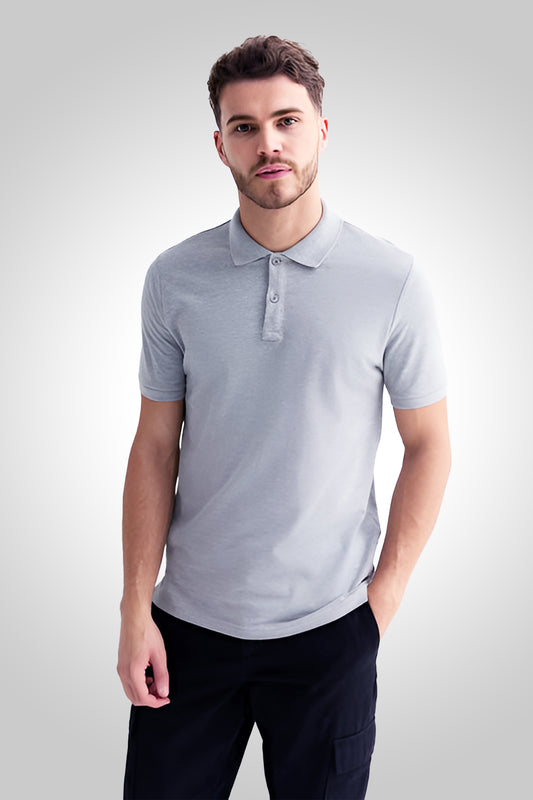 Polo Half Sleeve Grey Melange