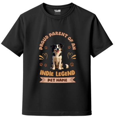 Black Custom Indie Legend Dog Lover T-Shirt