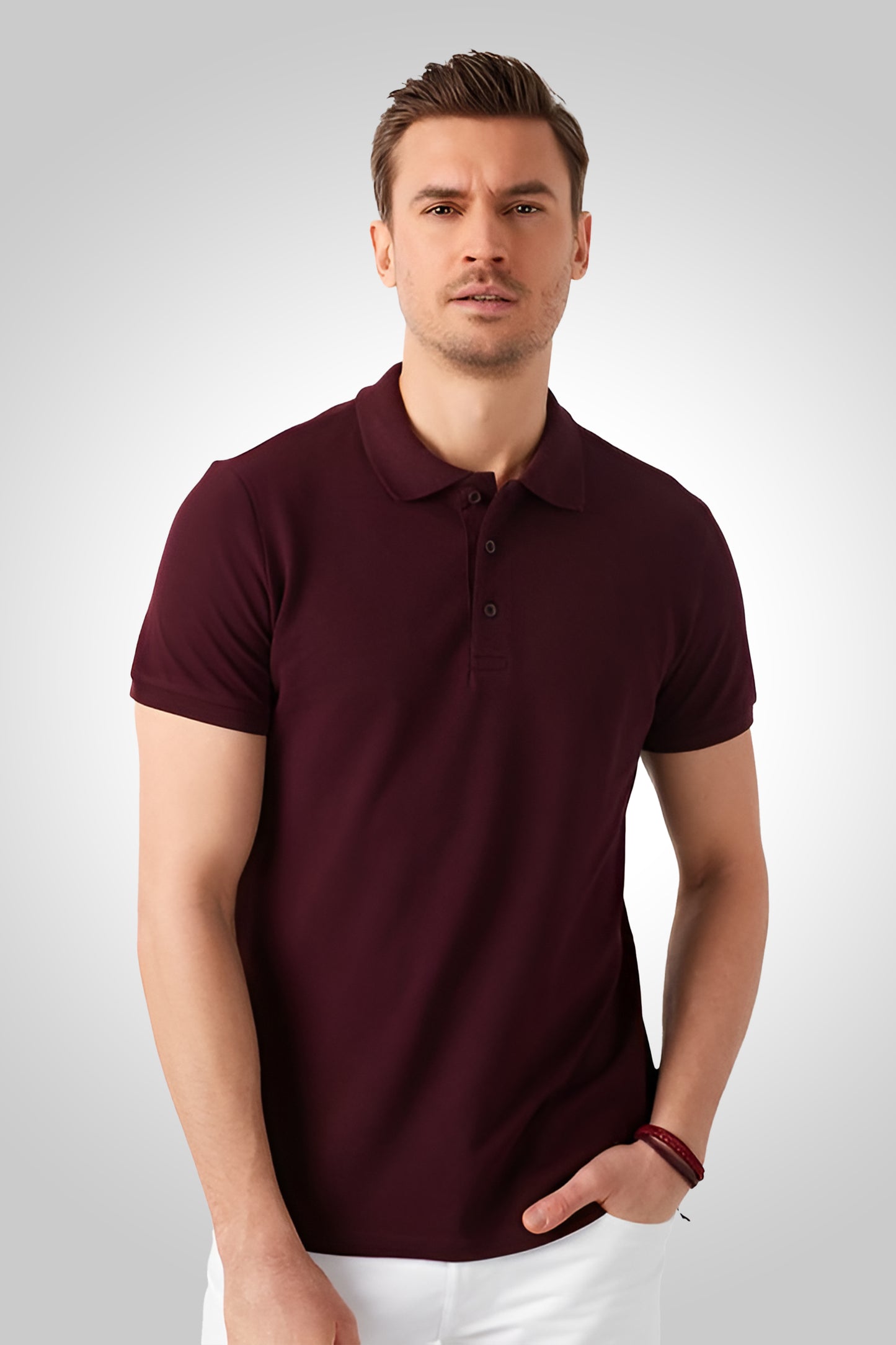 Polo Half Sleeve Maroon