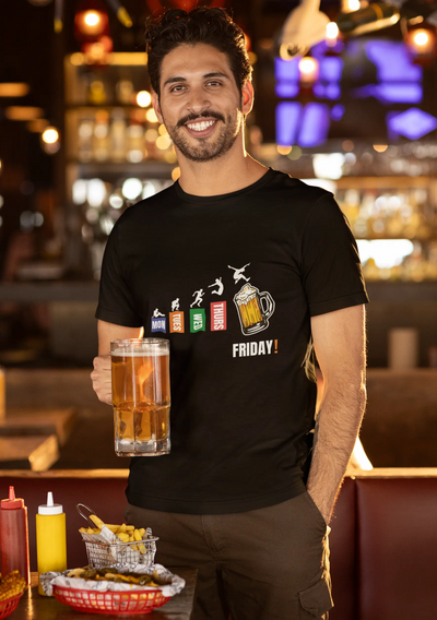Monday Blues to Friday Brews – Unisex T-Shirt