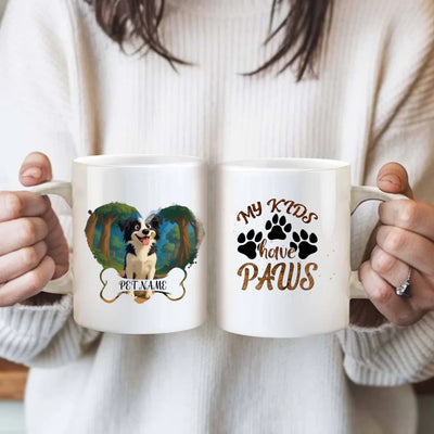 Personalized Coffee mug with pet name and cartoon design—custom pet lover mug India
