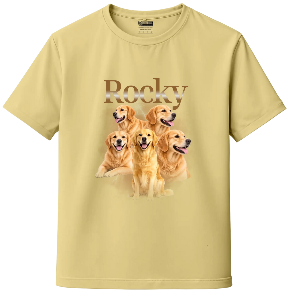 Custom 5 Pet Bootleg T-Shirt – Personalized Dog & Cat Photo T-Shirt