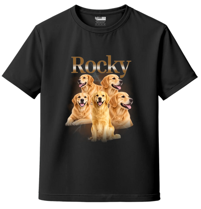 Custom 5 Pet Bootleg T-Shirt – Personalized Dog & Cat Photo T-Shirt