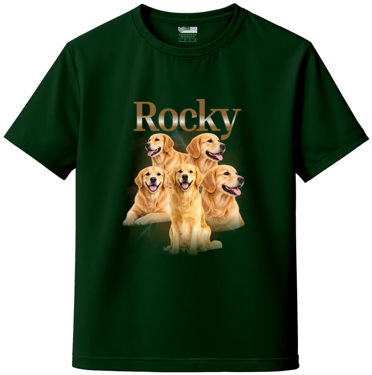 Custom 5 Pet Bootleg T-Shirt – Personalized Dog & Cat Photo T-Shirt