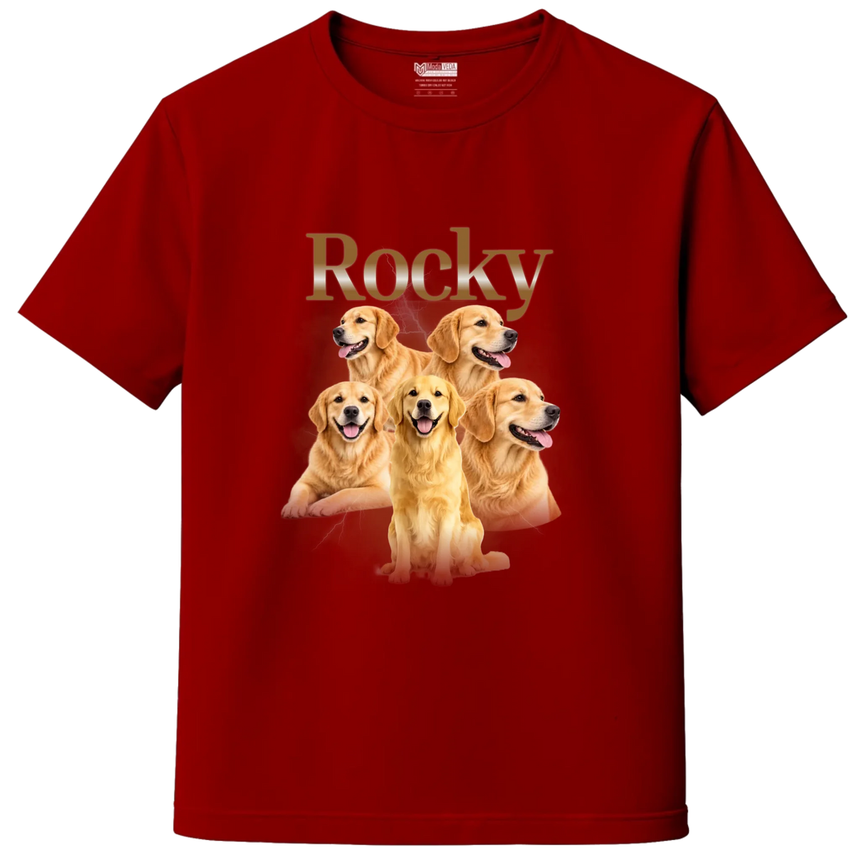 Custom 5 Pet Bootleg T-Shirt – Personalized Dog & Cat Photo T-Shirt