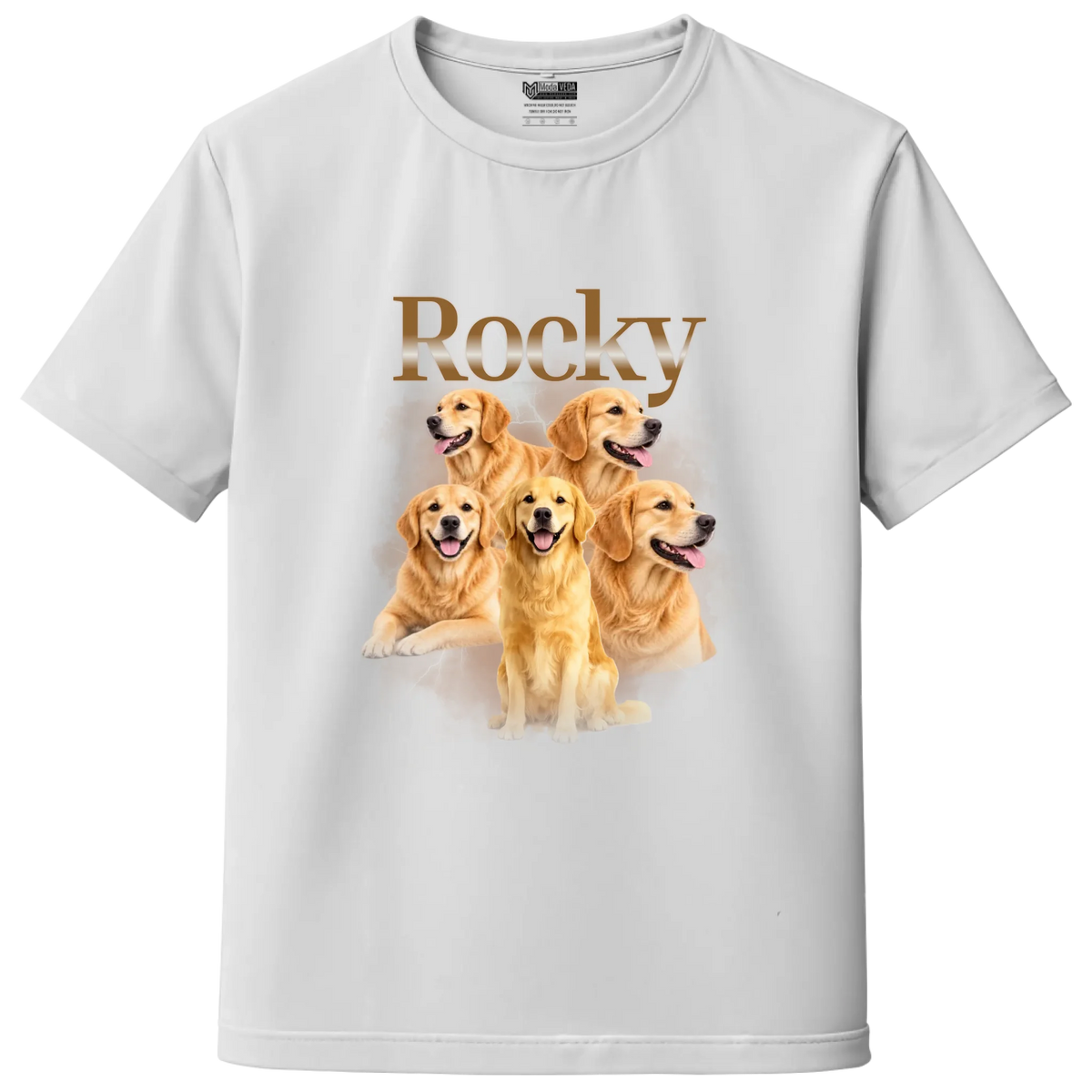 Custom 5 Pet Bootleg T-Shirt – Personalized Dog & Cat Photo T-Shirt