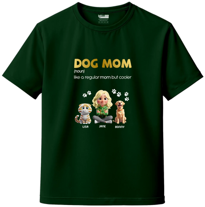 Personalized Pet Parent T-Shirt – Cat Mom, Cat Dad, Dog Mom, Dog Dad & Fur Parent