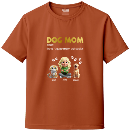 Personalized Pet Parent T-Shirt – Cat Mom, Cat Dad, Dog Mom, Dog Dad & Fur Parent