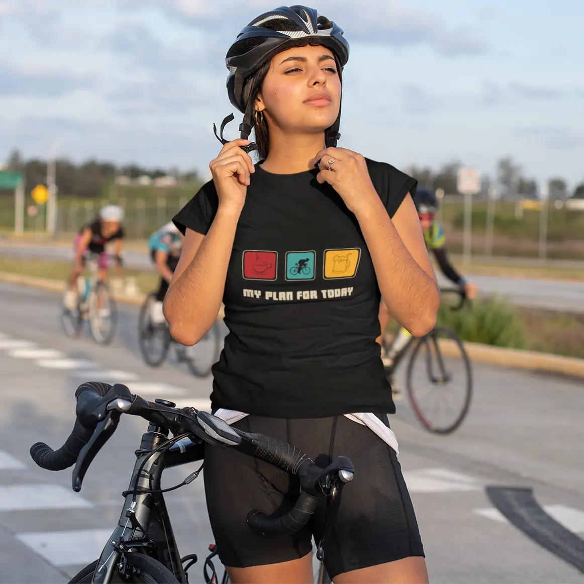 Coffee. Cycle. Chill. – Unisex Lifestyle T-Shirt