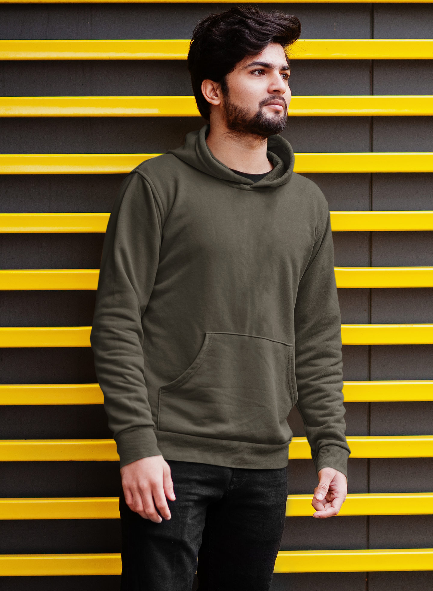 Hooded Sweatshirt Olive Green