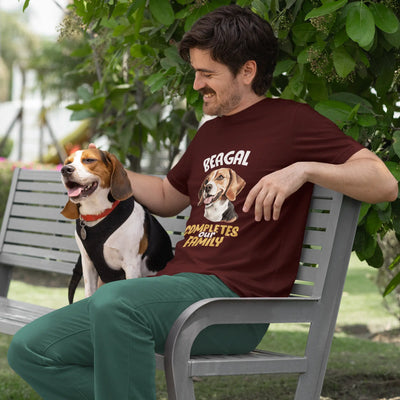 Beagle Completes Our Family – Premium Printed Unisex T-Shirt