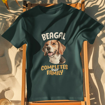 Beagle Completes Our Family – Premium Printed Unisex T-Shirt