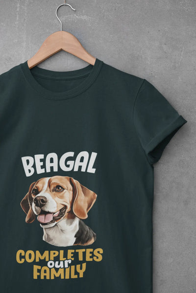 Beagle Completes Our Family – Premium Printed Unisex T-Shirt