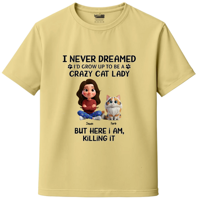 Personalized Crazy Cat Lady T-Shirt