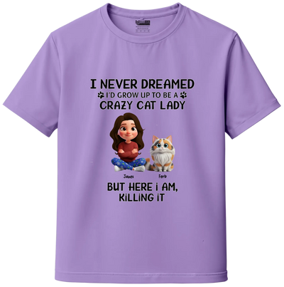 Personalized Crazy Cat Lady T-Shirt