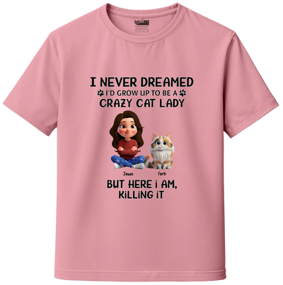 Personalized Crazy Cat Lady T-Shirt