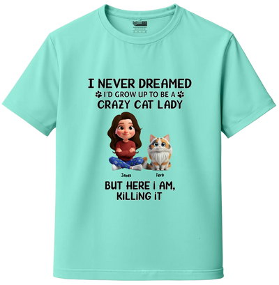 Personalized Crazy Cat Lady T-Shirt