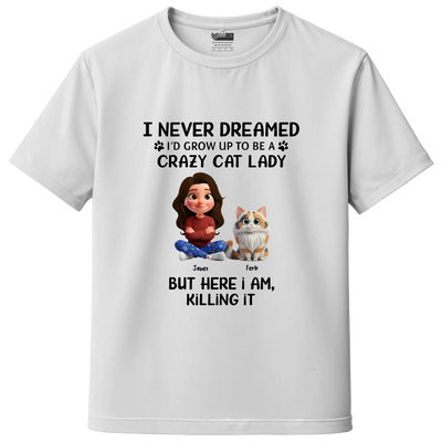 Personalized Crazy Cat Lady T-Shirt