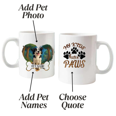 Personalized Coffee mug with custom pet name and cartoon design – custom pet lover mug India