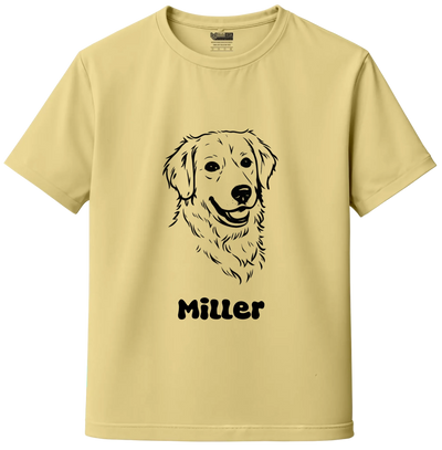 Custom Pet Sketch Portrait T-Shirt – Personalized Dog & Cat Photo T-Shirt