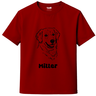 Custom Pet Sketch Portrait T-Shirt – Personalized Dog & Cat Photo T-Shirt