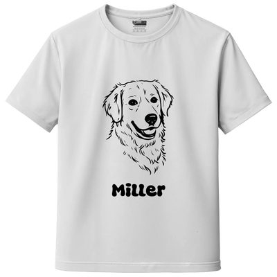 Custom Pet Sketch Portrait T-Shirt – Personalized Dog & Cat Photo T-Shirt