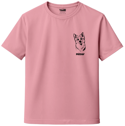 Custom Pet Sketch T-Shirt | Personalized Dog & Cat Tee with Name