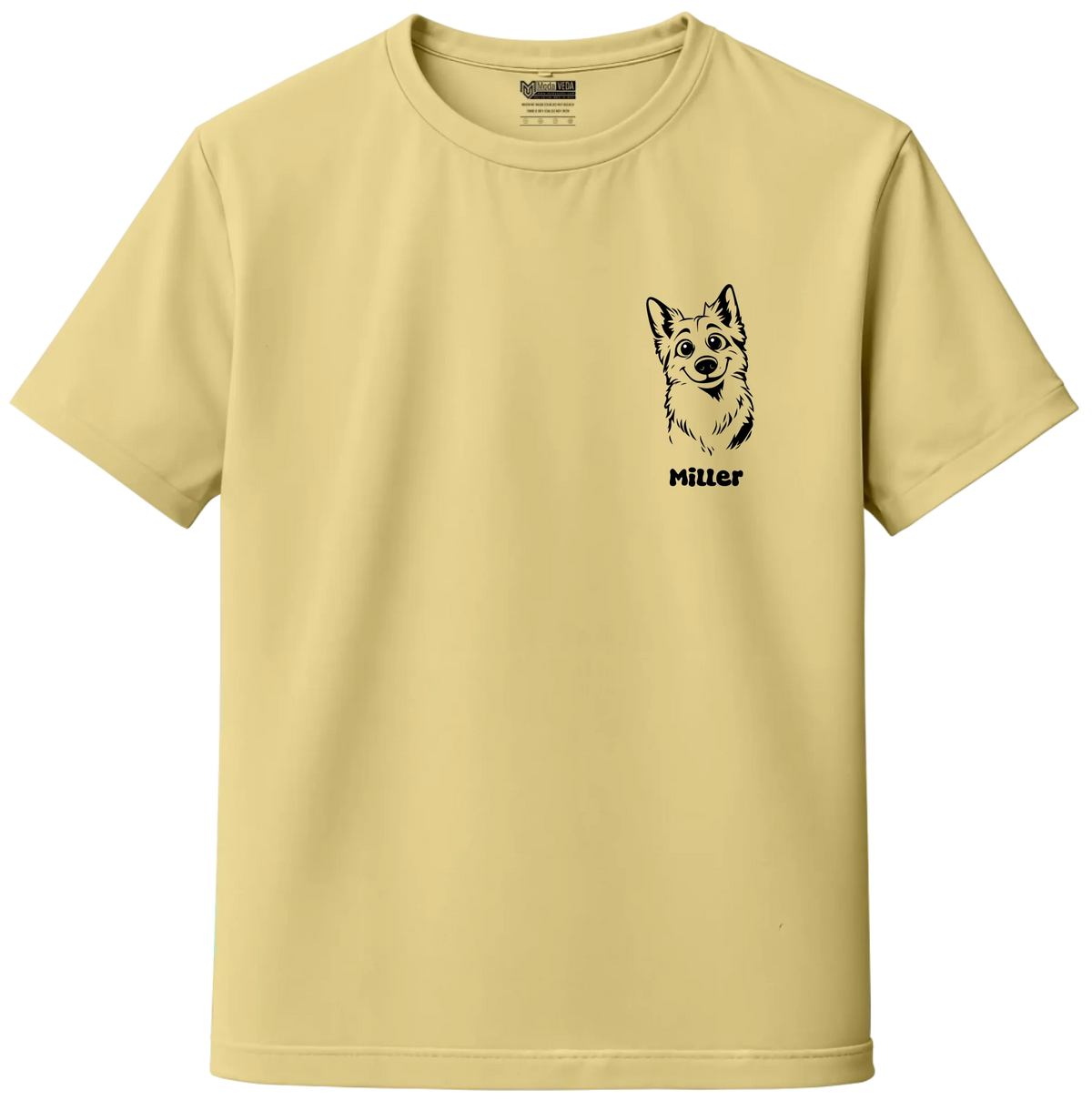 Custom Pet Sketch T-Shirt | Personalized Dog & Cat Tee with Name