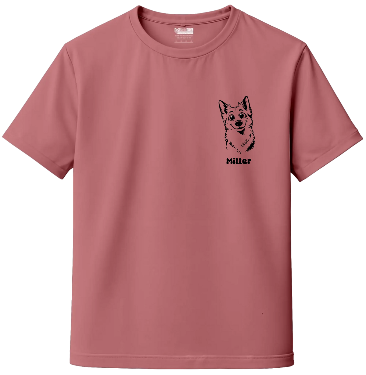 Custom Pet Sketch T-Shirt | Personalized Dog & Cat Tee with Name