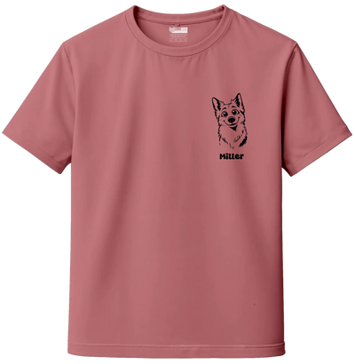 Custom Pet Sketch T-Shirt | Personalized Dog & Cat Tee with Name