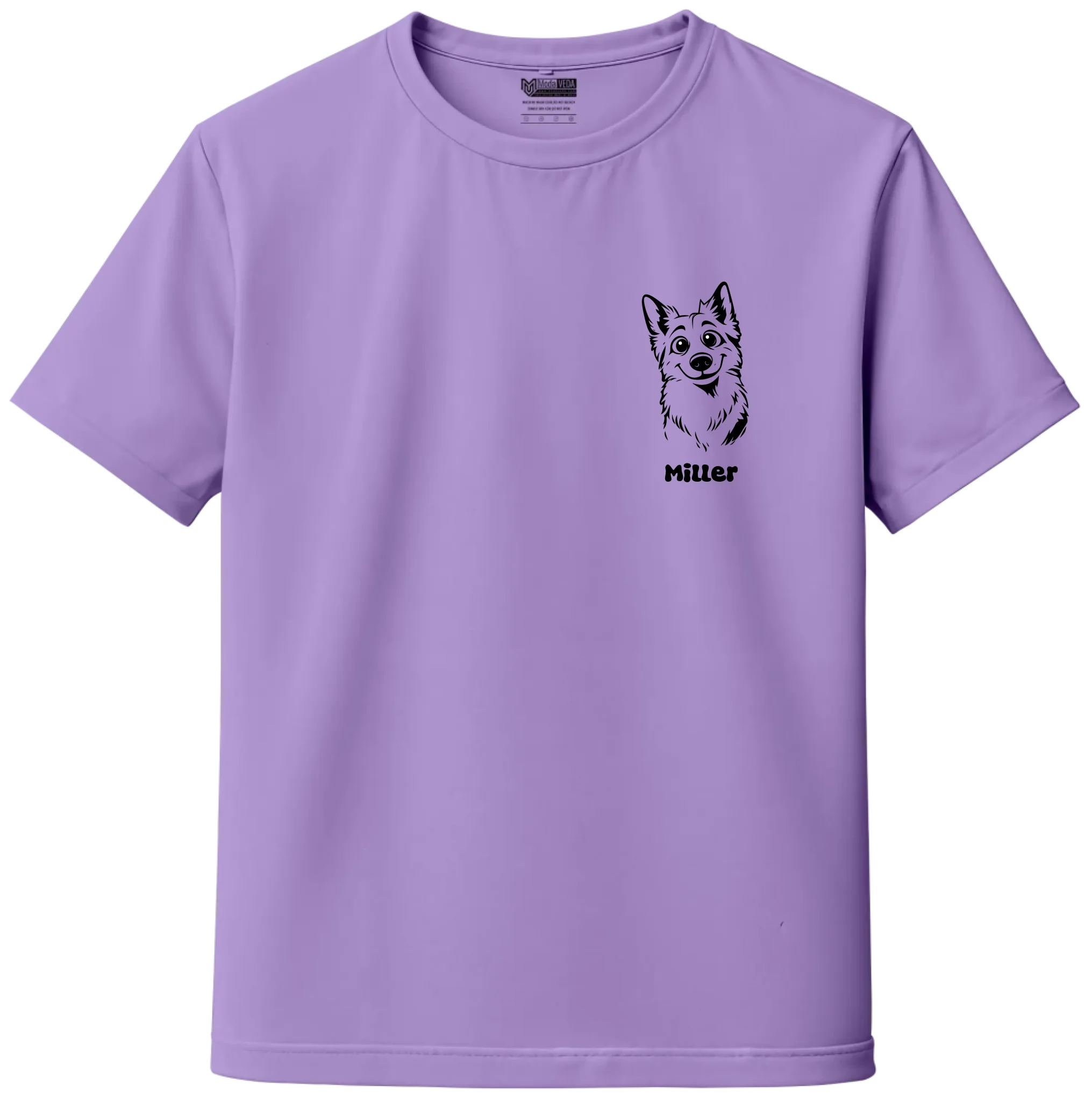 Custom Pet Sketch T-Shirt | Personalized Dog & Cat Tee with Name