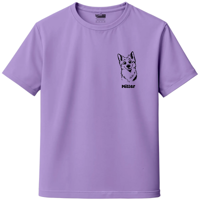 Custom Pet Sketch T-Shirt | Personalized Dog & Cat Tee with Name
