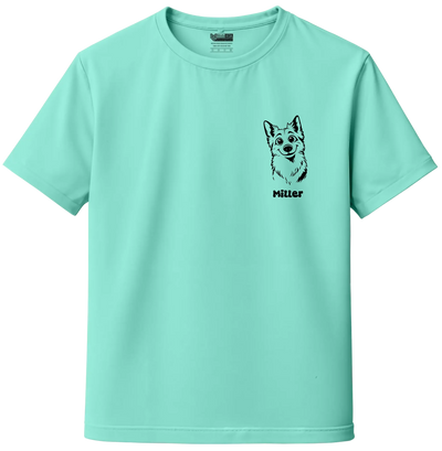 Custom Pet Sketch T-Shirt | Personalized Dog & Cat Tee with Name
