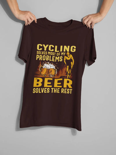 Cycling & Beer – The Ultimate Therapy Unisex T-Shirt 🍺🚴‍♂️