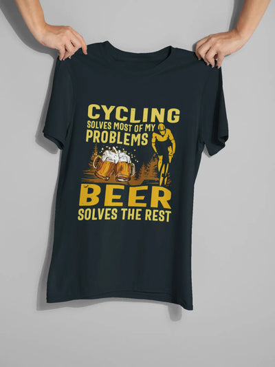 Cycling & Beer – The Ultimate Therapy Unisex T-Shirt 🍺🚴‍♂️