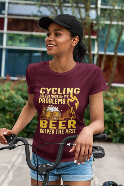 Cycling & Beer – The Ultimate Therapy Unisex T-Shirt 🍺🚴‍♂️