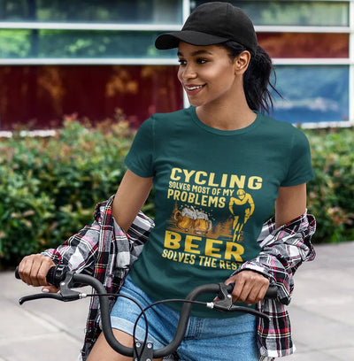 Cycling & Beer – The Ultimate Therapy Unisex T-Shirt 🍺🚴‍♂️