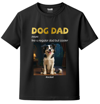AI Cartoon Pet Portrait T-Shirt – Dog Dad Edition