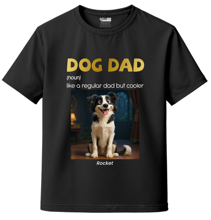 AI Cartoon Pet Portrait T-Shirt – Dog Dad Edition
