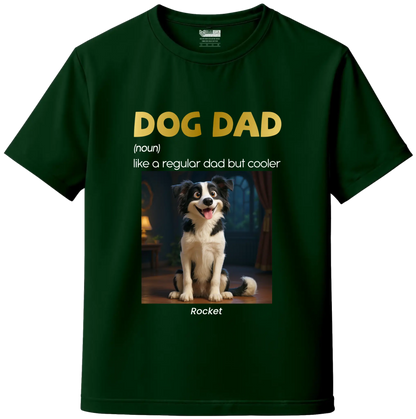 AI Cartoon Pet Portrait T-Shirt – Dog Dad Edition