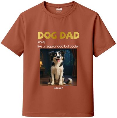 AI Cartoon Pet Portrait T-Shirt – Dog Dad Edition