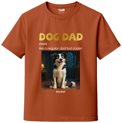 AI Cartoon Pet Portrait T-Shirt – Dog Dad Edition