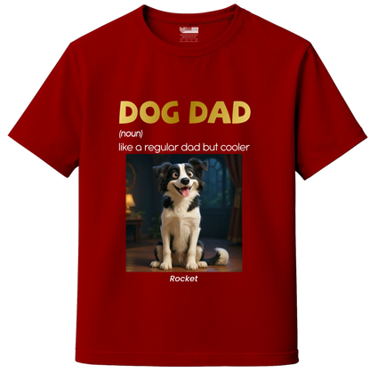 AI Cartoon Pet Portrait T-Shirt – Dog Dad Edition