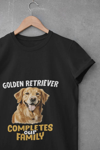 Golden Retriever Completes Our Family – Premium Unisex T-Shirt