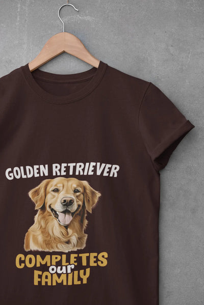 Golden Retriever Completes Our Family – Premium Unisex T-Shirt