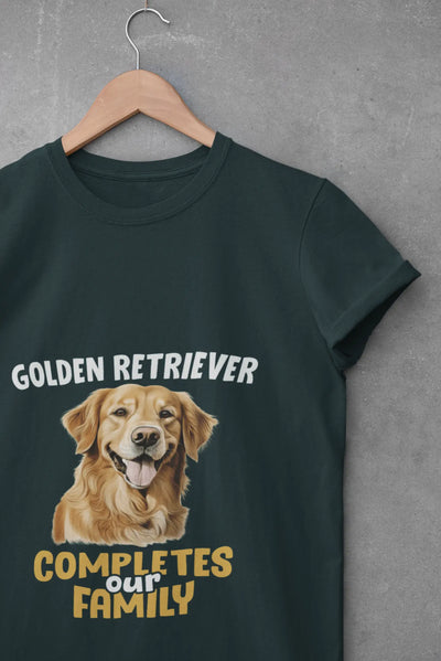 Golden Retriever Completes Our Family – Premium Unisex T-Shirt