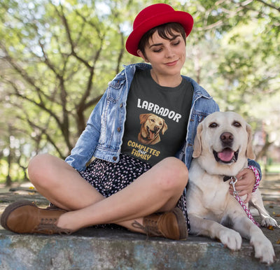 Labrador Completes Our Family – Premium Printed Unisex T-Shirt