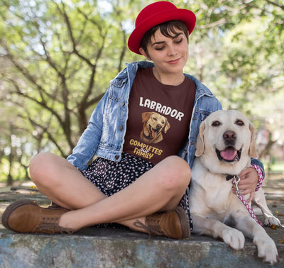 Labrador Completes Our Family – Premium Printed Unisex T-Shirt