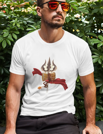 Trishul & Damru Print Tee – Symbol of Power